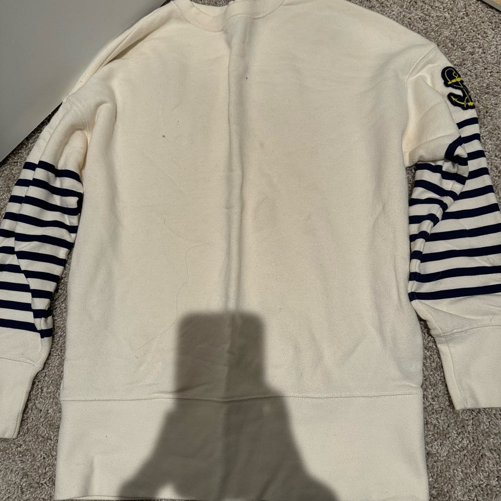 Thomas Paul Maritime x Uniqlo collab sweatshirt with stripes and patch